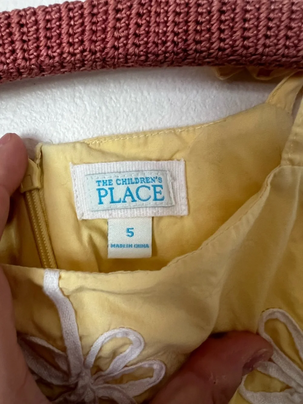 The Children’s Place Yellow Floral Embroidered Dress Size 5 Easter Spring Party - Picture 4 of 4
